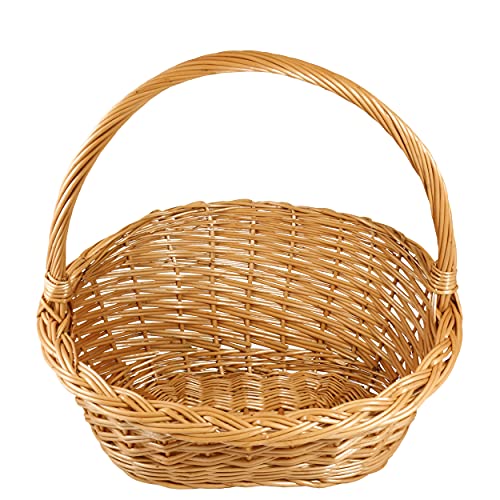 EDESMA Geschenkkorb Weidenkorb Präsentkorb (Größe 2 (L35 x B16/30 x H32...