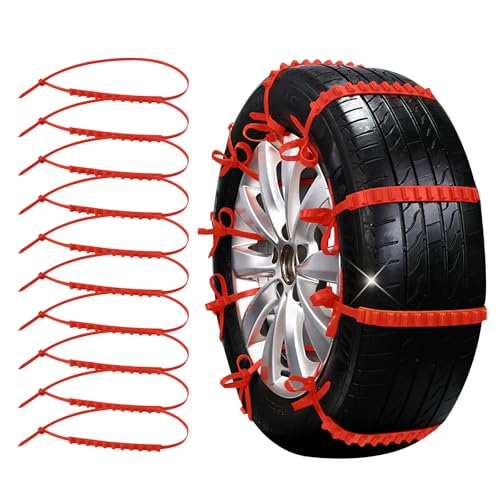 Wuyaoyao 10PCS Anti-Skid Snow Tire Chains, Universal Reusable Plastic Winter