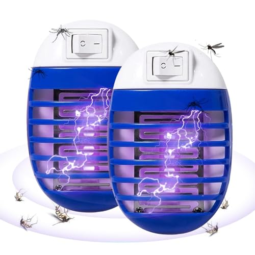 Genérico Matamoscas para Exteriores, matamoscas con luz, trampas eléctricas para Moscas, matamoscas, matamoscas enchufable para el hogar, Patio, Cocina, jardín, Camping