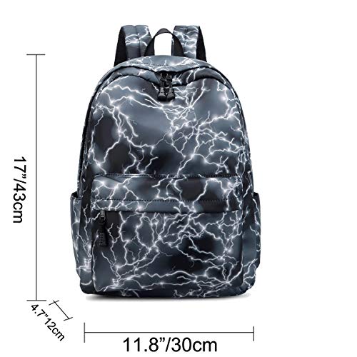 Boys Backpack, Backpack for Boys Middle School Bookbag Lightning Travel Rucksack for Teenager Boys (Black)2