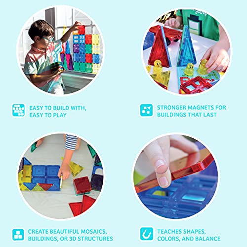 Shapemags 24 Piece Set Magnet Building Tiles Magnetic Blocks - Windows And Doors Accessories Building Kit, Award Winning Stem Toy, Educational 3D Construction Blocks Set #TOP1