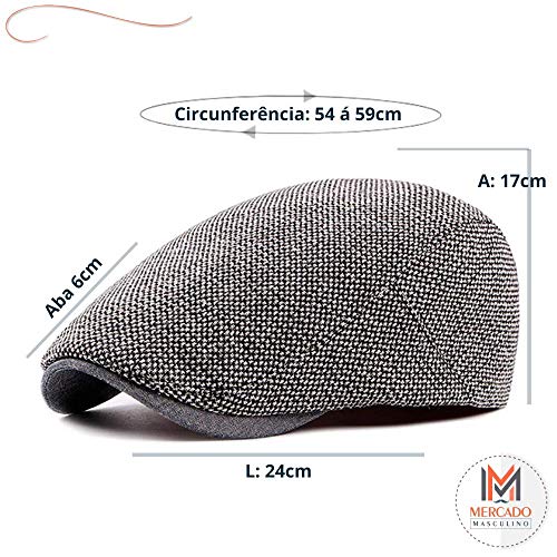 Boinas Masculinas Kit Linha Gold Várias Cores Frete Grátis Cor:Cinza e Bege;Tamanho:Ajustável