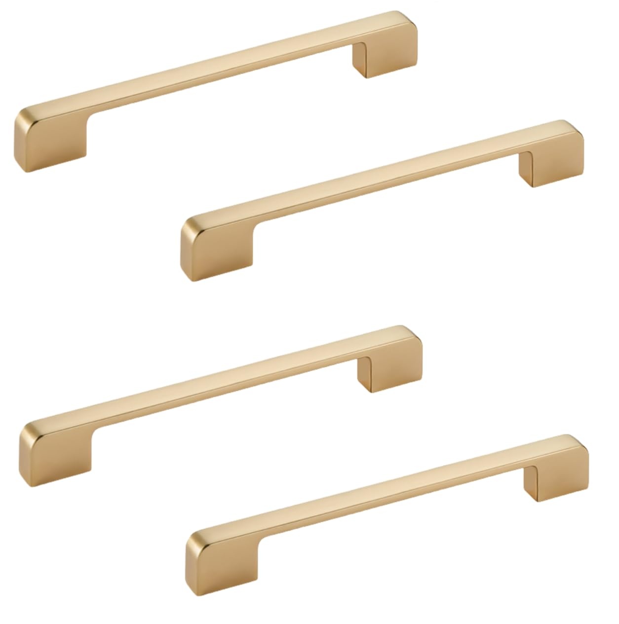 SANCHAKOU Zinc Alloy Cupboard Handles 4-Pack Cabinet Door Handles Wardrobe Door Handles Cabinet Shoe Cabinet Zinc Alloy Drawer Handles 160Mm Copper Brushed