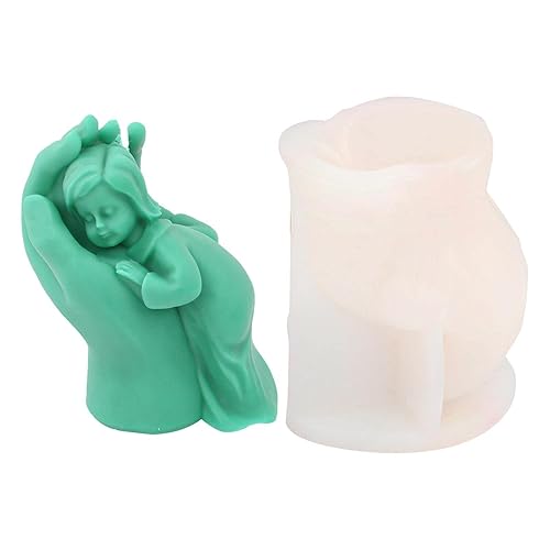 Molde de Virgen María molde de silicona con abrazos para niños moldes epoxi para hacer velas de aromaterapia adornos decoración cerámica suave jabón