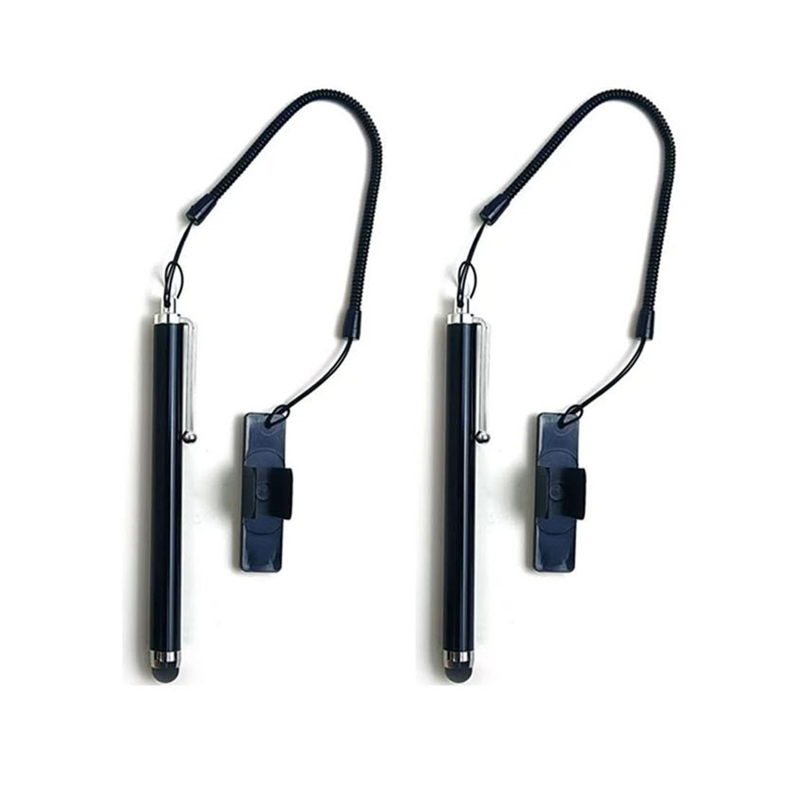Pennino capacitivo per touch screen con portapenne, penna stilo per bici e moto, con cinturino a molla anti-caduta, alta precisione e sensibilità, compatibile con i guanti per iPad, iPhone, Android