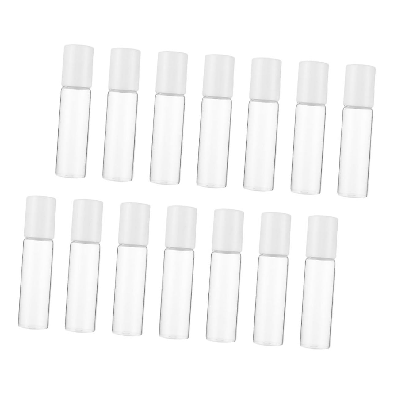 QAONEAY 15pcs Glass Bottles Refillable Essential Oil Roller Perfume Containers for Travel and Aromatherapy and Easy to Clean