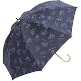 assa 日傘 レディース 長傘 UVカット 晴雨兼用 100 遮光 軽量 UV 99.9%以上 遮熱効果 ヒートカット 花柄 レース パラソル (FL617/ネイビー)