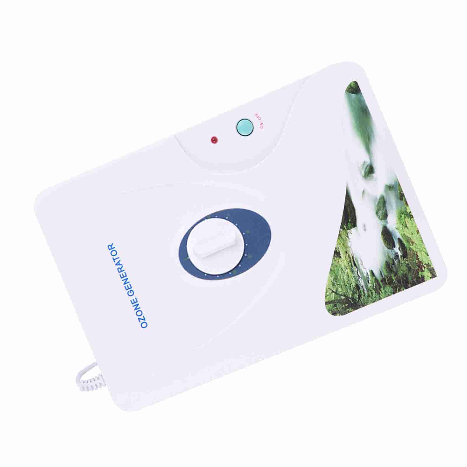 SIXRUN Generador de Ozono Purificador de Aire 600mg/h con Botones Simples Perilla Grande y Agujeros para Colgar para Purificación de Agua y Aire Limpieza de Alimentos