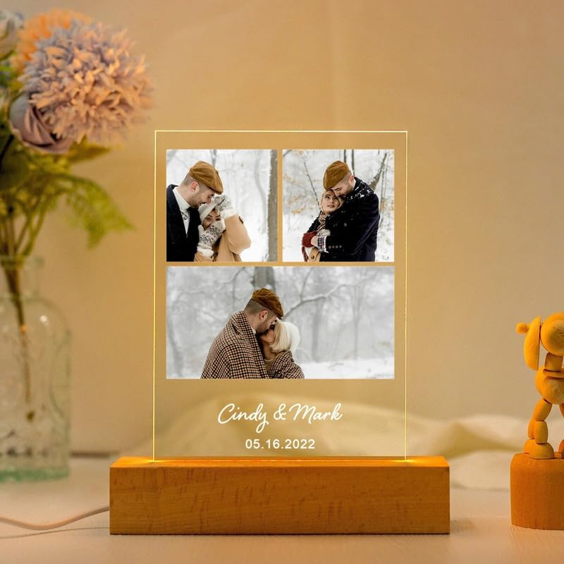 Led Photo Frame Customised Gift, Valentine's Day Gift, Personalised Gift for Couples, Gift Items for Women, Anniversary Gift
