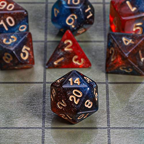 Image of CiaraQ 7pcs Polyhedral Dice Set for Dungeon and Dragons MTG Table Games