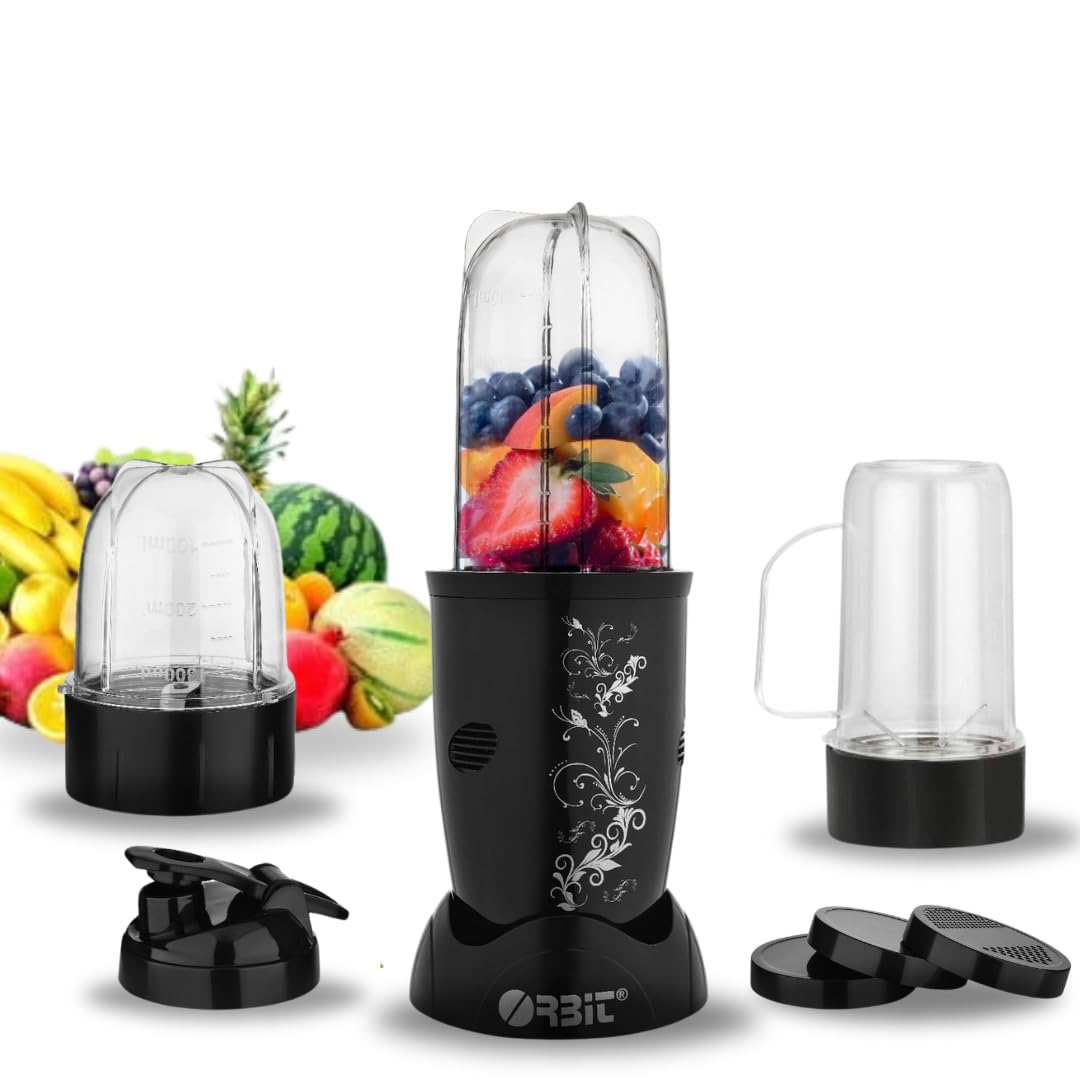 Orbit Bullet Juicer Mixer Grinder with 3 Jars, 1 Year Repair Warranty (Black)-image-17
