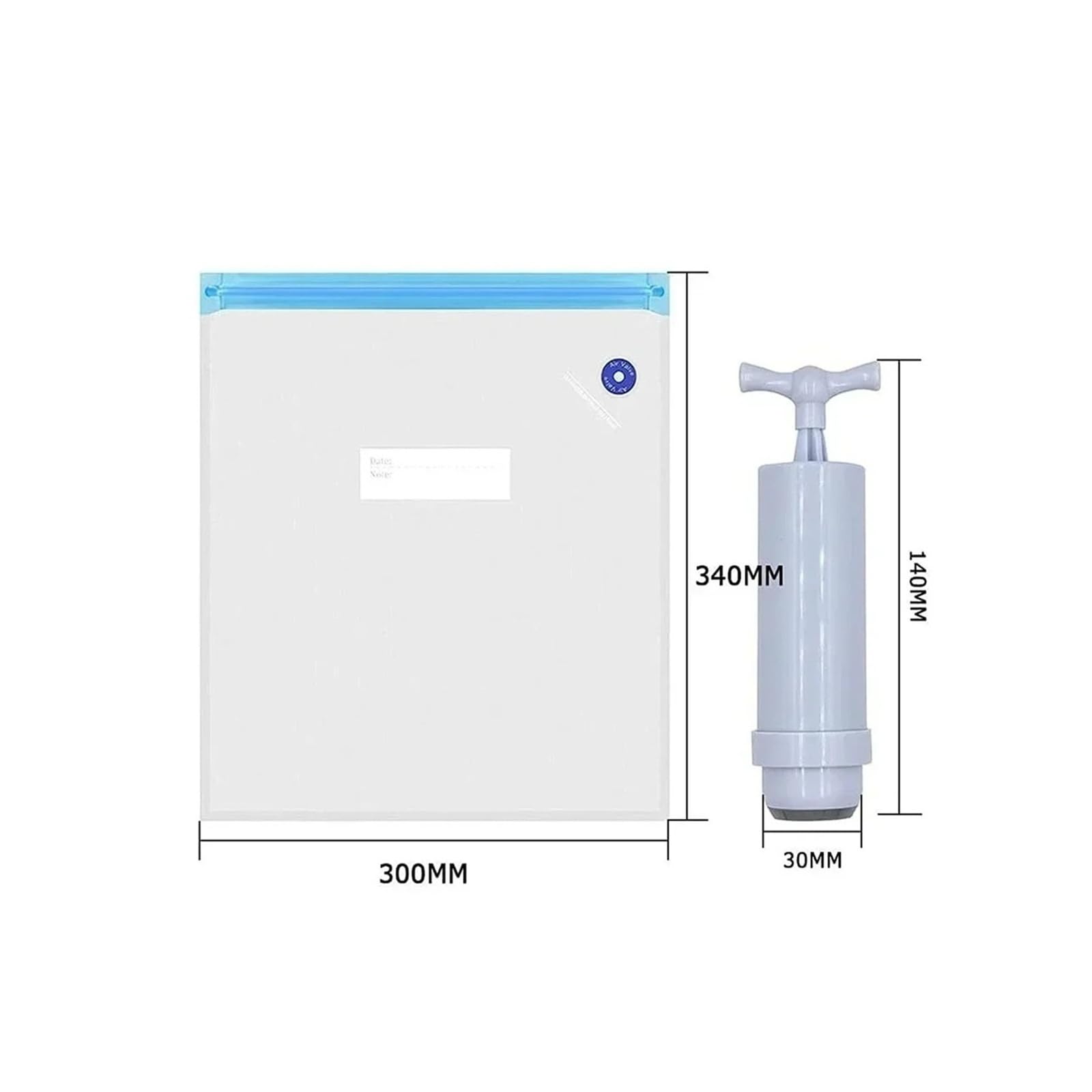 ChuFort 3D-Filament-Vakuum-Aufbewahrungsbeutel, feuchtigkeitsbeständiger Trockenbeutel, PLA, ABS, PETG | 10 Bag 1 USB Pump