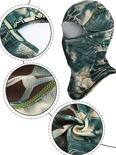 3 Pieces Ski Mask Balaclava Full Face Mask For Men Women Windproof Balaclava Sun Protection Breathable Face Cover (Chic Camouflage, General Size) #TOP4