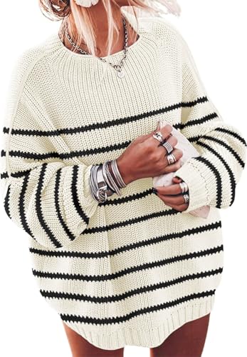 ETCYY Women's Oversized Sweaters Fall 2025 Fashion Winter Clothes Batwing Long Sleeve Knit Sweater Pullover Jumper Tops