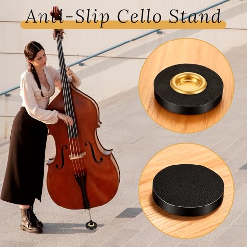 image for Lusofie Cello Rock Stop, Cello Endpin Rest for Floor Protector Rock St