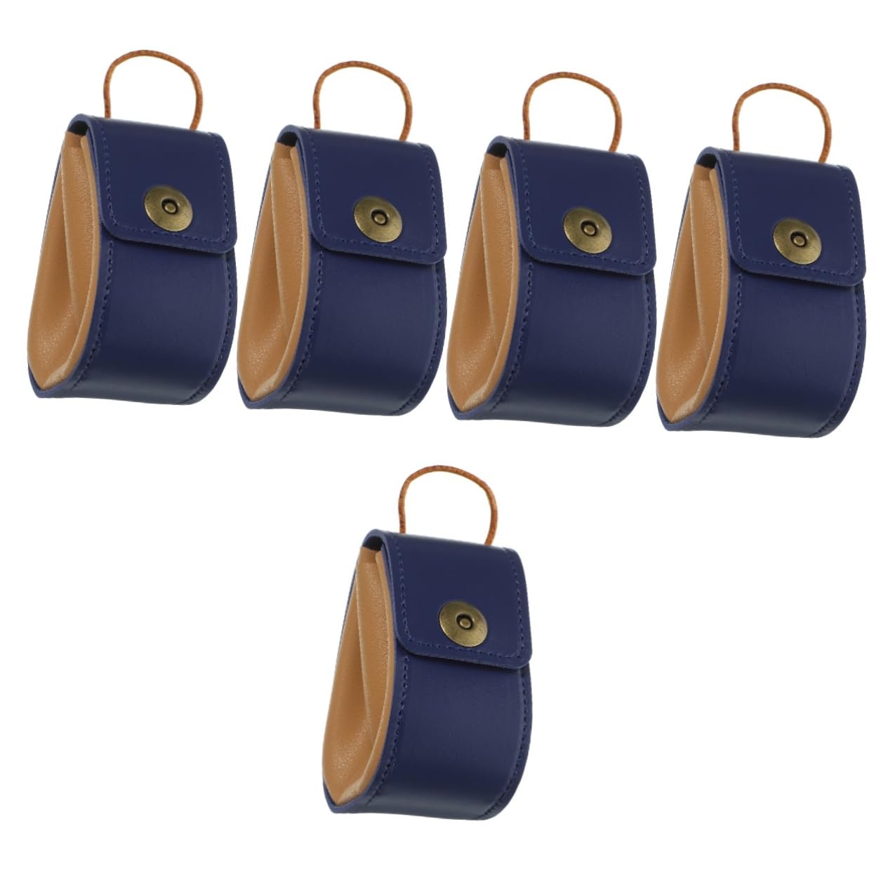 TOPBATHY 5 Pièces de Rangement Bleu de Rangement de Jouets dés Portable dés Jeu Pochette Rangement Pochette de Rangement à dés résistant à l'usure étui à dés Cuir Blue