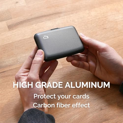 ÖGON -DESIGNS- Aluminum card holder, RFID Protection against fraud and demagnetization, Compact wallet, Smart Case STOCKHOLM V1 model3