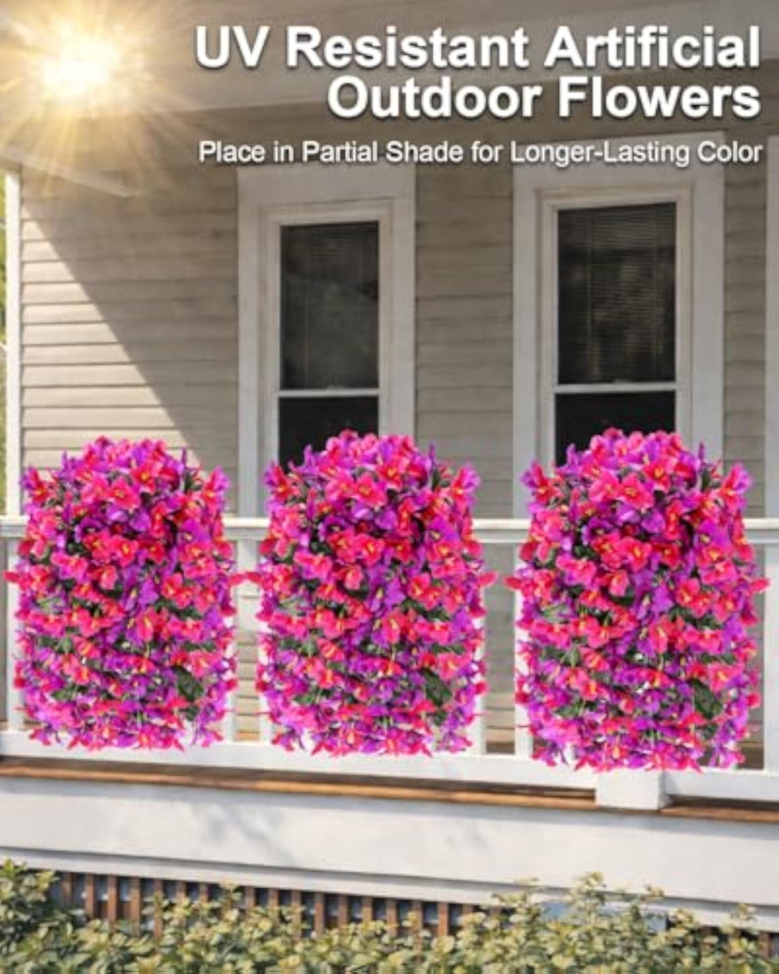 Artificial Bougainvillea Silk Flowers Bundle for Outdoors
