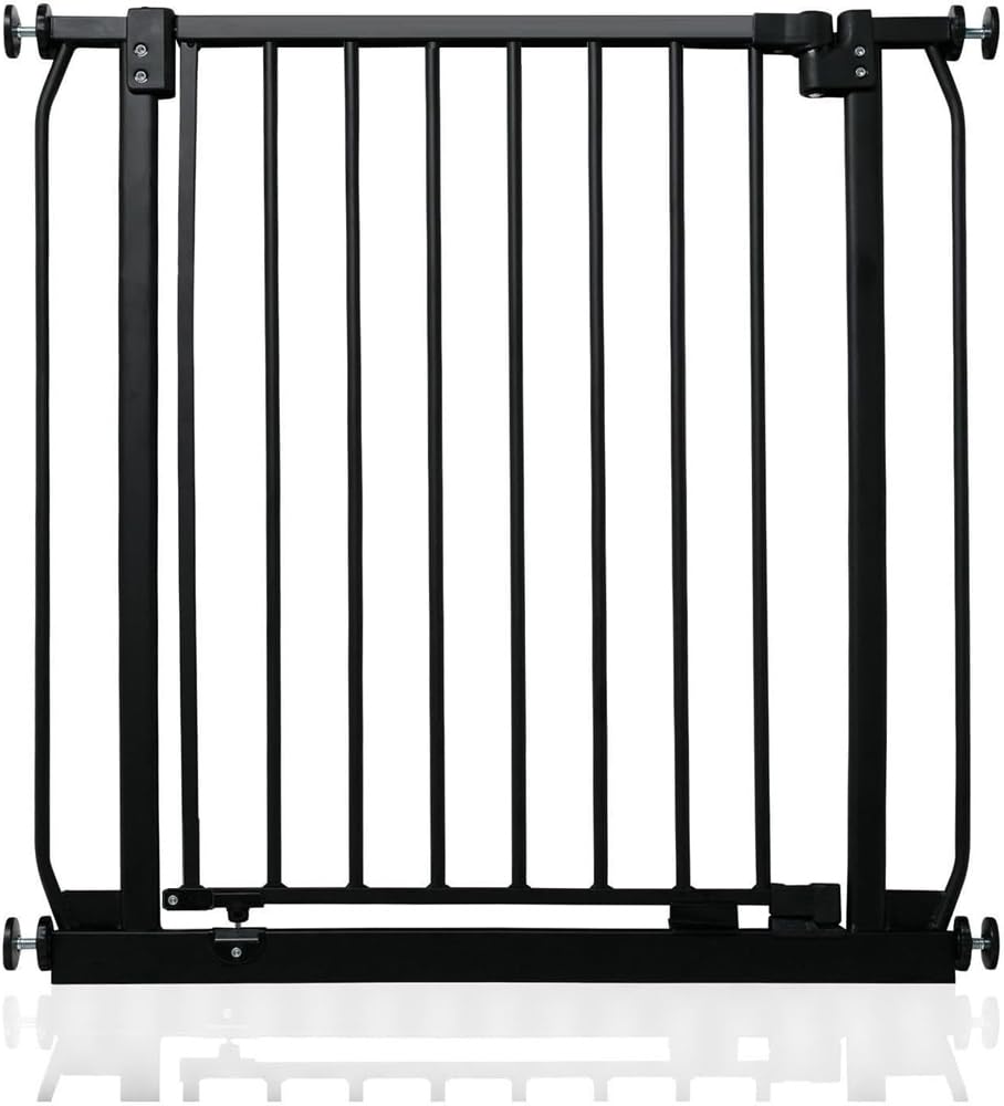 Safetots Cancelletto di Sicurezza Elite, 71cm - 80cm, Nero Opaco, Cancelletto di Sicurezza a Pressione per Scale, Cancelletto per Bambini per Porte, Barriera di Sicurezza, Installazione Facile