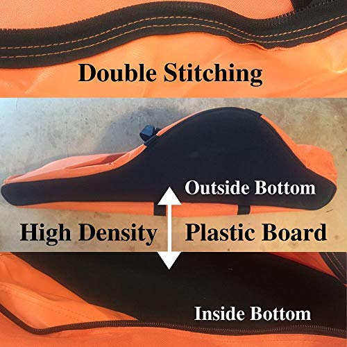 Cataumet Chainsaw Carrying Case Bag Holds 14 16 18 Inch Saws Chain Saw Sharpener File Kit Includes 3 File Sizes 5/32” 3/16” 7/32” with 3 Sharpening Guide Handles Depth Gauge Flat File Wrench
