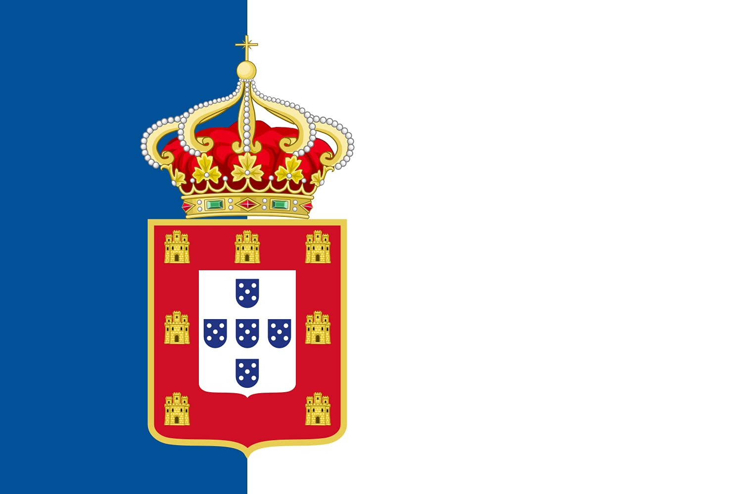 Drapeau Portugal sea 1830 historique grand format pour mât