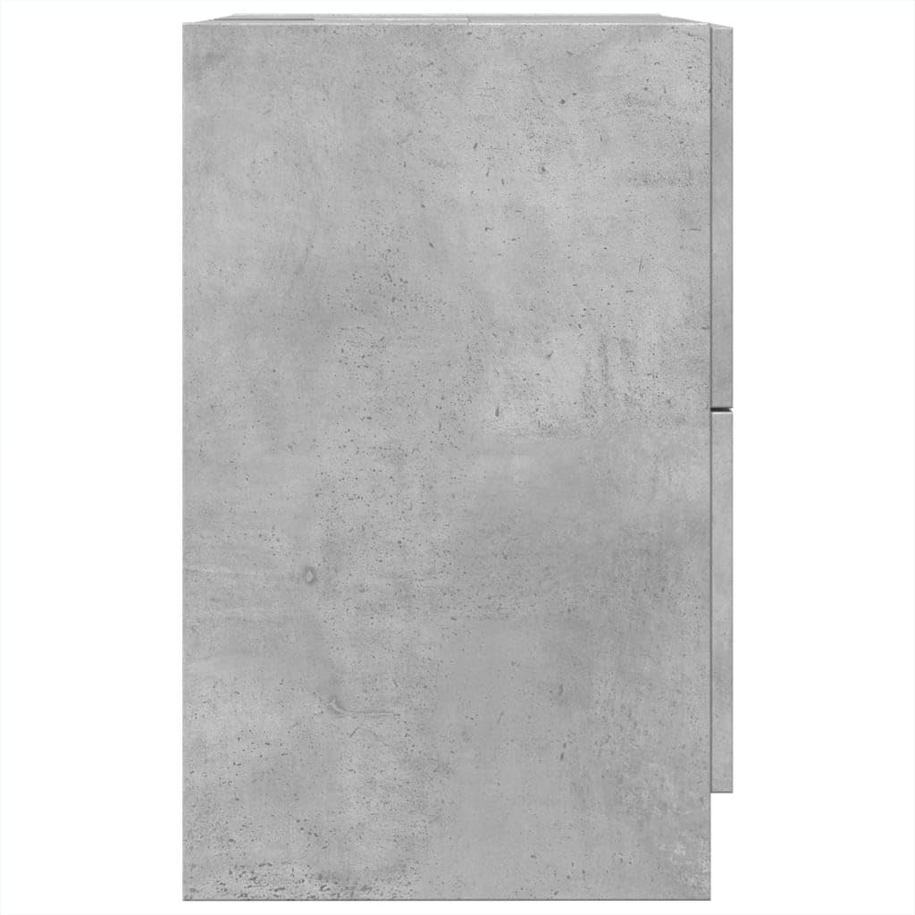 Szafka pod umywalkę, betonowa szara, 40 x 37 x 59 cm, materiał drewnopochodny, trwały mebel łazienkowy z szufladą, nowoczesny design na umywalkę, dużo miejsca do przechowywania