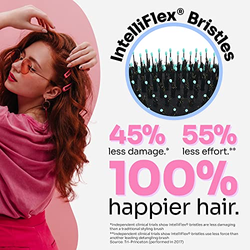 Wet Brush Shine Enhancer Hair Brush, Amazon Exclusive Aqua - Natural Boar Bristles With Ultra-Soft Intelliflex Bristles Leaves Hair Shiny And Smooth For All Hair Types - For Women, Men, Wet & Dry Hair #TOP2