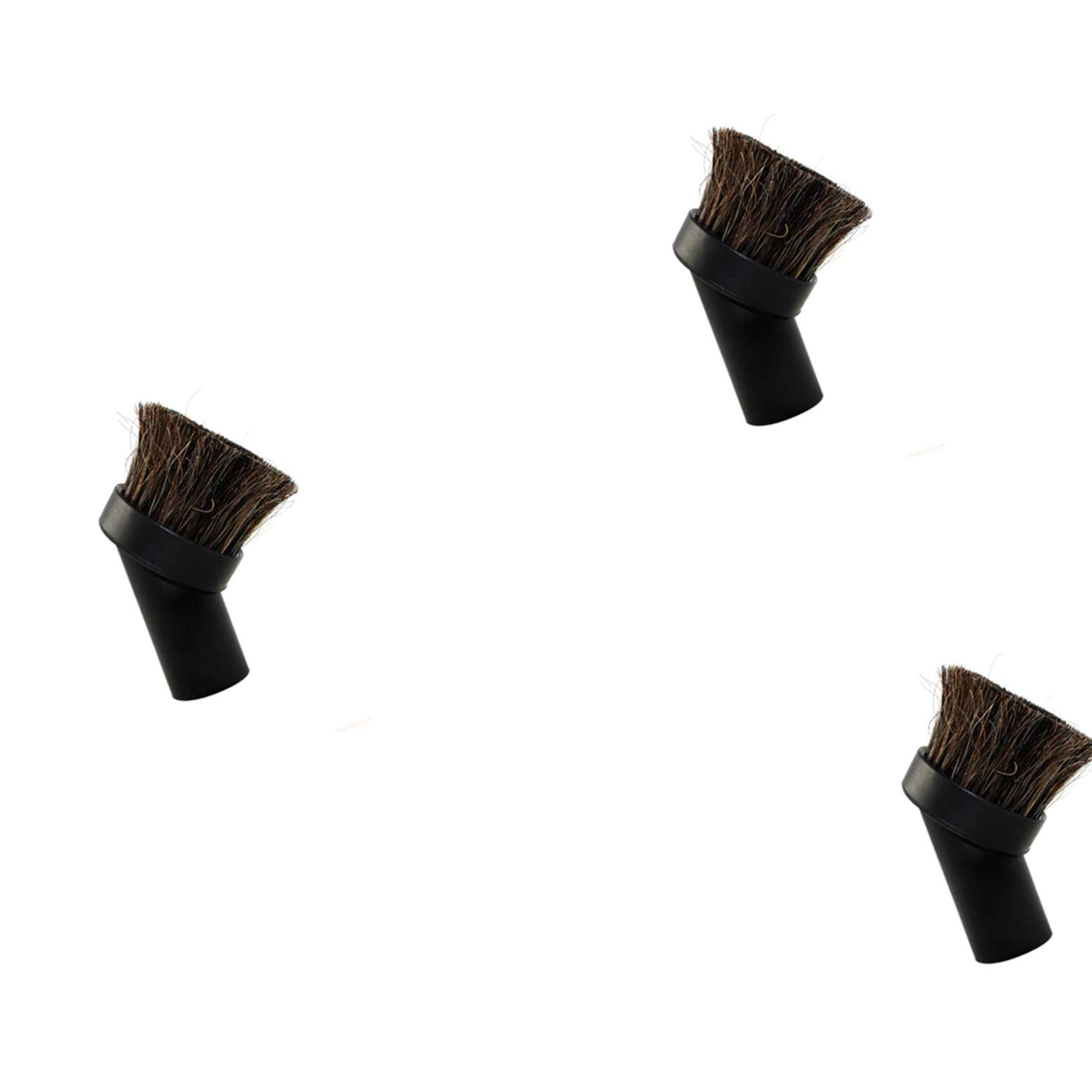 Hndhbfgrt 3PC 32mm Horsehair Vacuum Cleaner Brush Head Replacement Round Keyboard Space Dusting Brush Vacuum Cleaner Parts