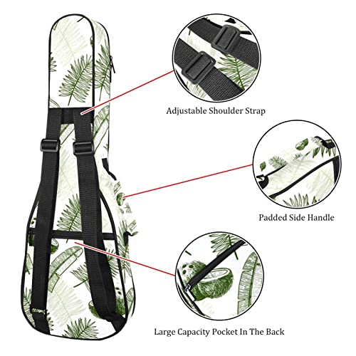 Housse pour ukulélé avec feuilles de palmier et noix de coco pour concert soprano ténor 58,4 cm d’épaisseur 10 mm d… - Les Beatles, Paul McCartney, John Lennon, RIngo Starr, George Harrison Housse pour ukulélé avec feuilles de palmier et noix de coco pour concert soprano ténor 58,4 cm d'épaisseur 10 mm d… – Image 4