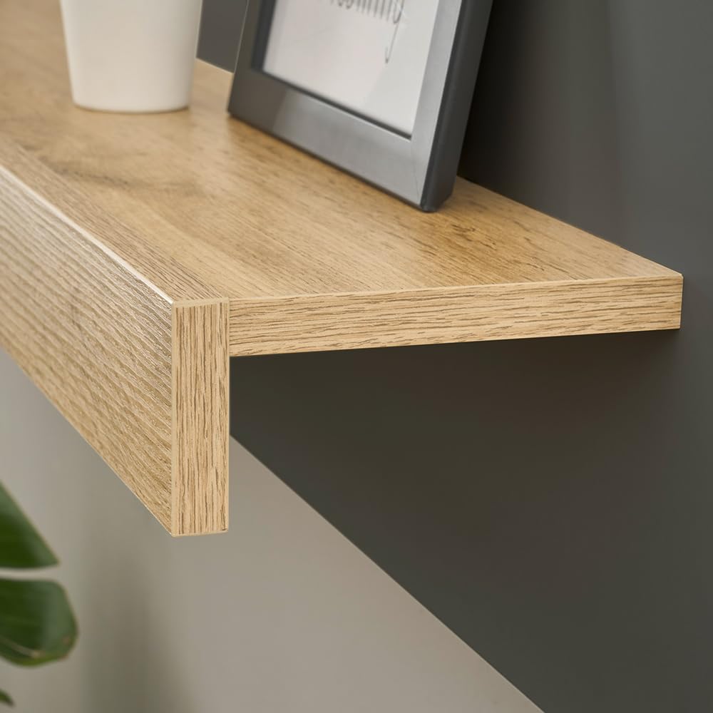 Lomadox Büromöbel Set anthrazit mit Eiche 3-teilig modern, 1 Schreibtisch, 1 Wandboard, 1 Regal, 1 Stauraumschrank