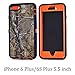 Chanroy-- iPhone 6 Plus/6S Plus Heavy Duty Shockproof Dirtproof Defender Case Cover with Built-in Screen Protector + 1 Belt Clip Holster(Orange tree)