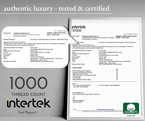 California Design Den Authentic 1000 Thread Sateen, Soft, Smooth, Crisp & Thick Vs. Egyptian Cotton Sheets Claims, King Size Sheet Set Cotton 4 Pc Set With Deep Pockets (Bright White) #TOP1