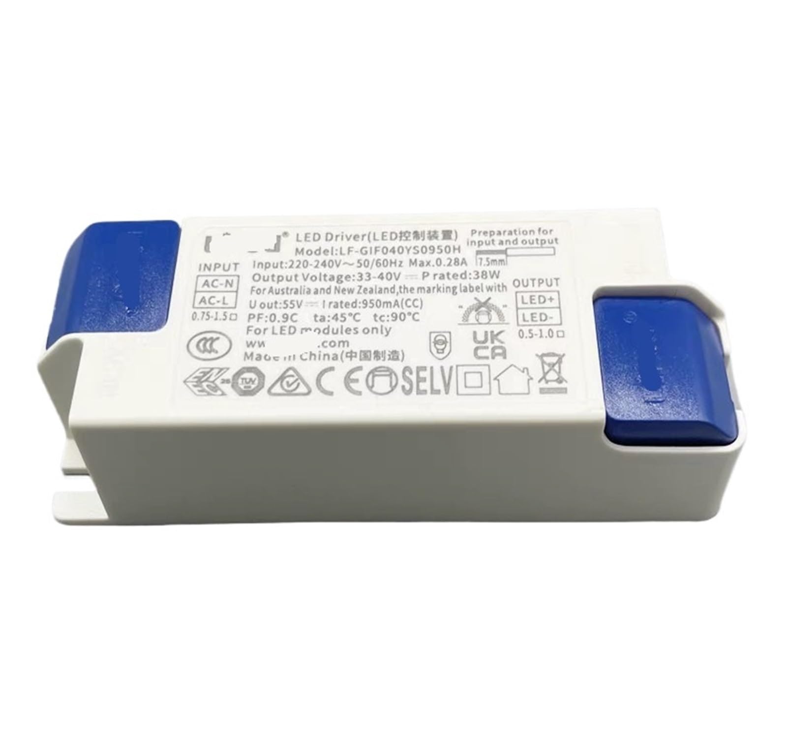 Transformateur redresseur 38W contre le scintillement des ampoules LED
