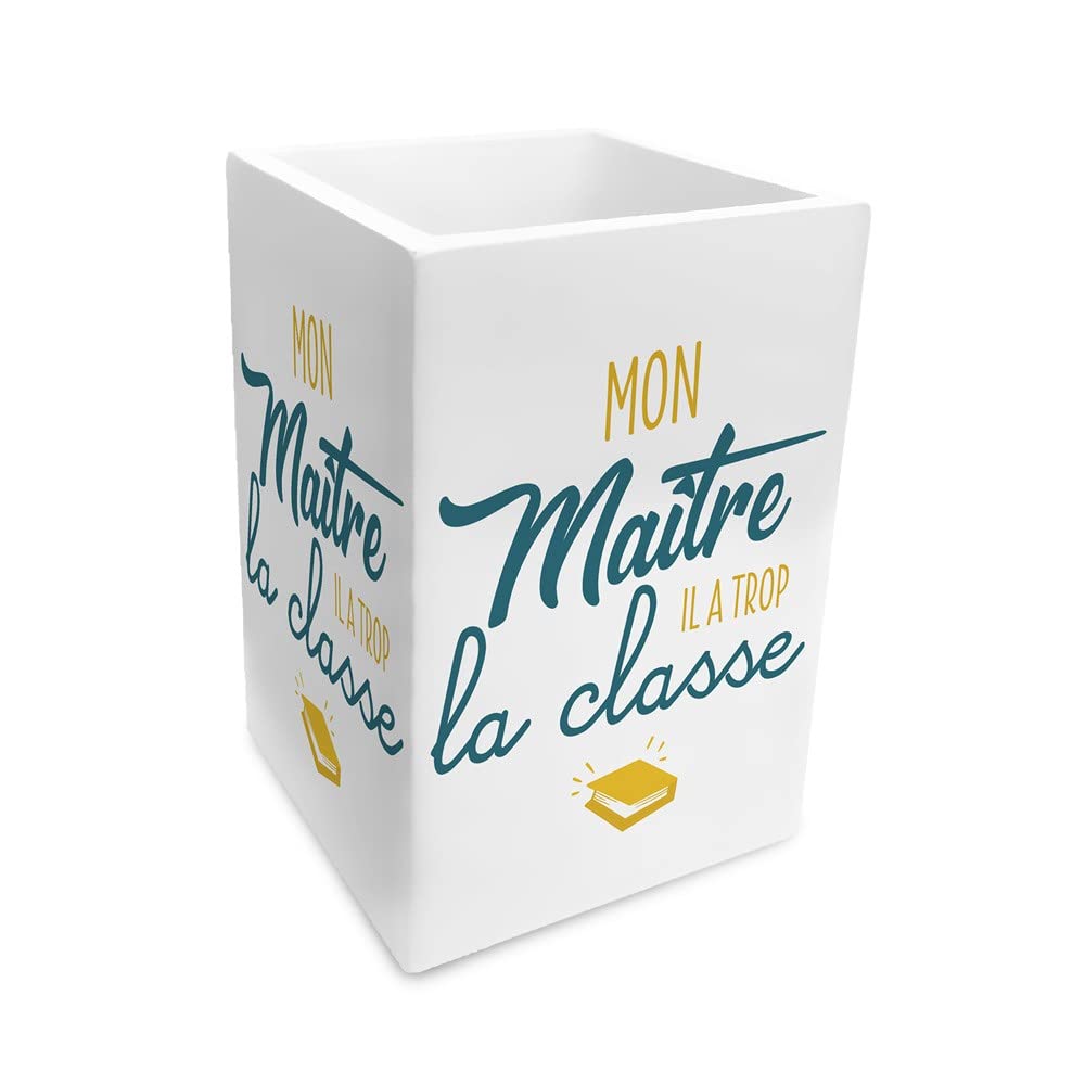 STC Master Wooden Pencil Pot Class 8 x 12 cm White