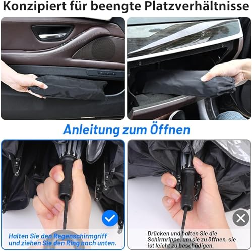 Pare-soleil parapluie pour BMW X7 G07 2019-2022 protection pare-brise avant pliable - 8