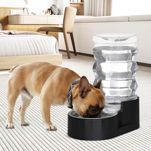 RIZZARI Dog Water Dispenser: 7L Black Stainless Steel Gravity Waterer - Helps Prevent Urinary Stones - Leak-Proof & Stable-Small to Medium Dogs & Cats- Daily Use-Long Hours Away & Home by RIZZARI - Image 5
