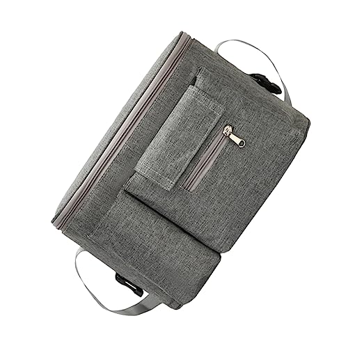 Bolso pañalera multifuncional gris claro miniatura 1
