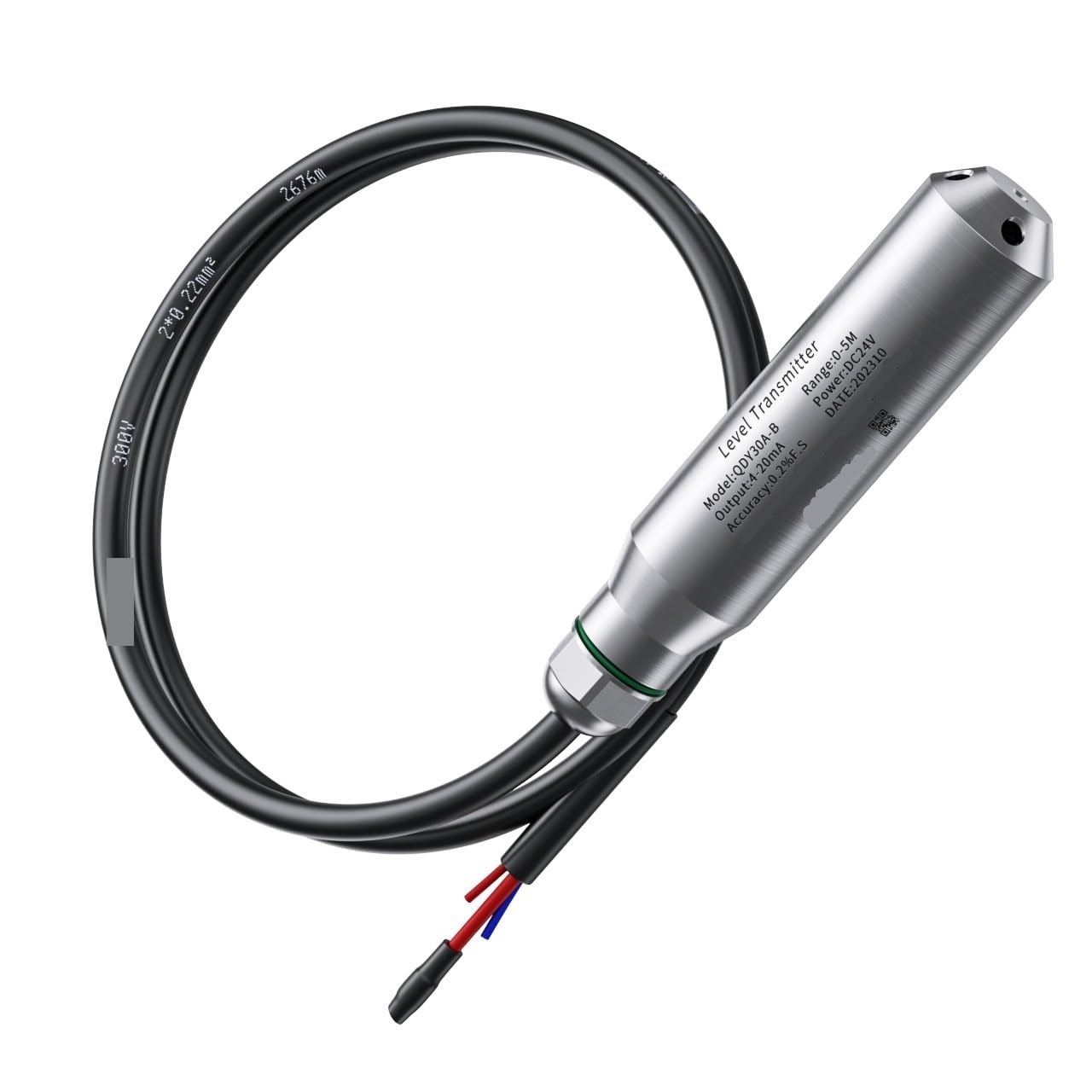 Capteur de niveau Transmetteur de capteur de niveau 4-20 mA(2m range 2m cable)