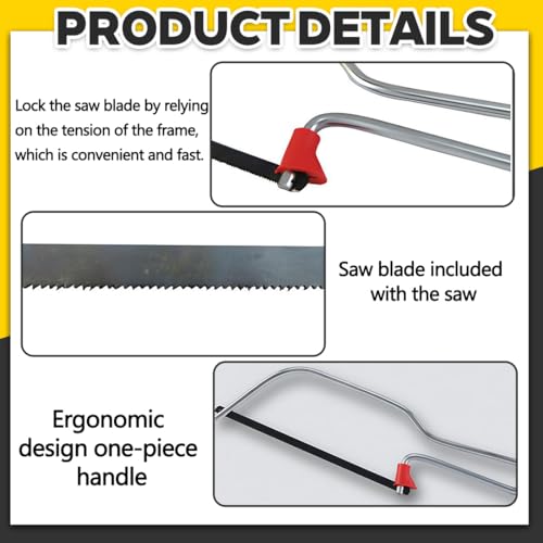 Petite scie à métaux manuelle, Junior Mini Scie à Main Mini Hand Saw pour Plastique, Tuyaux PVC, Bardeaux & Coupe de Bois – Image 4