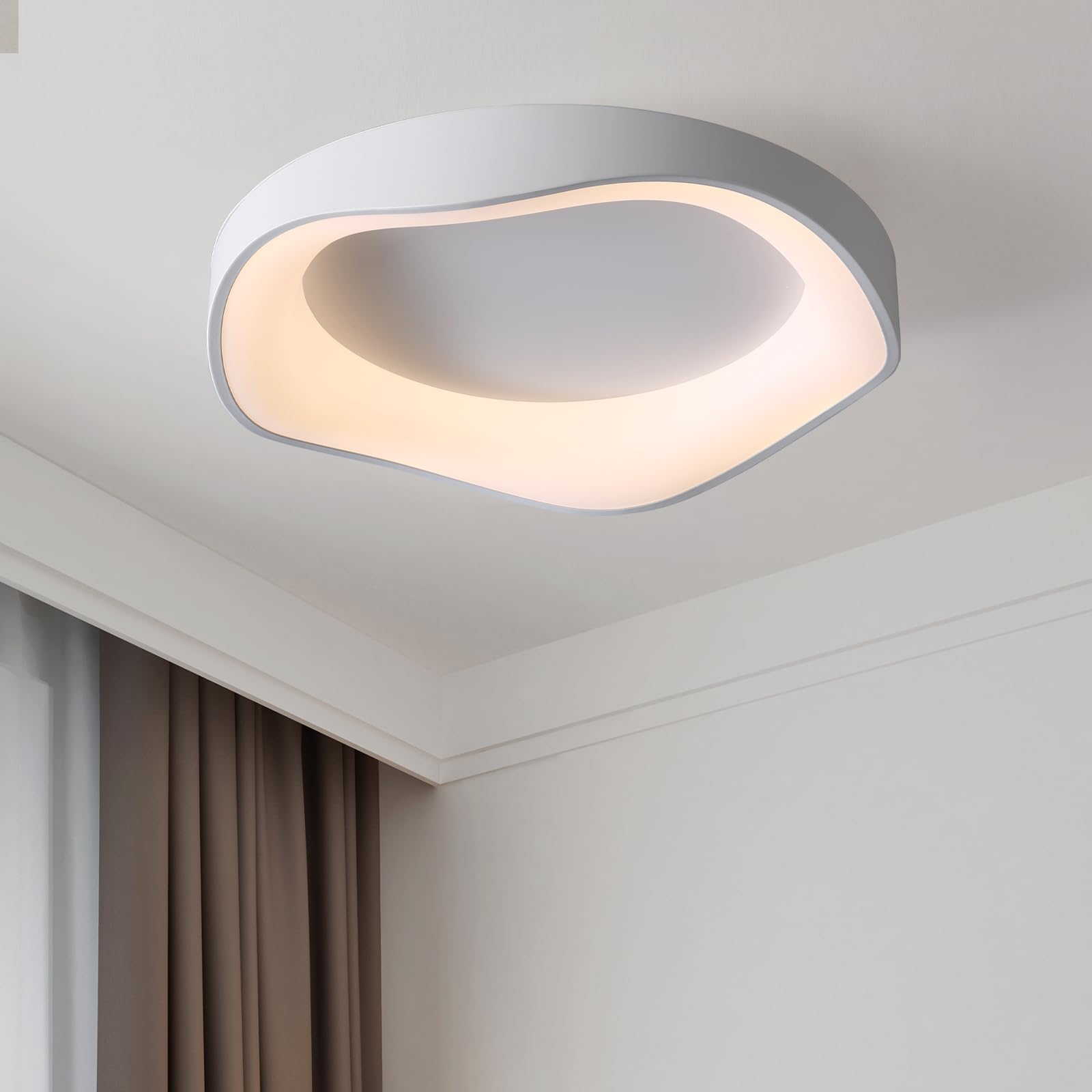 meibeileil Plafon Led Techo Moderna,40CM 3000K Lampara Techo Simple,Minimalista Lamparas De Techo Salon Para Sala De Estar, Dormitorio,Cocina,Sala De Estar,Corredor(Luz calida)