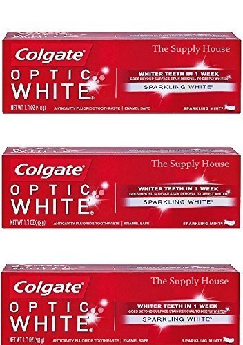 Colgate Optic White - Sparkling White 1.7oz Whiter Teeth in 7 Days (3 boxes)