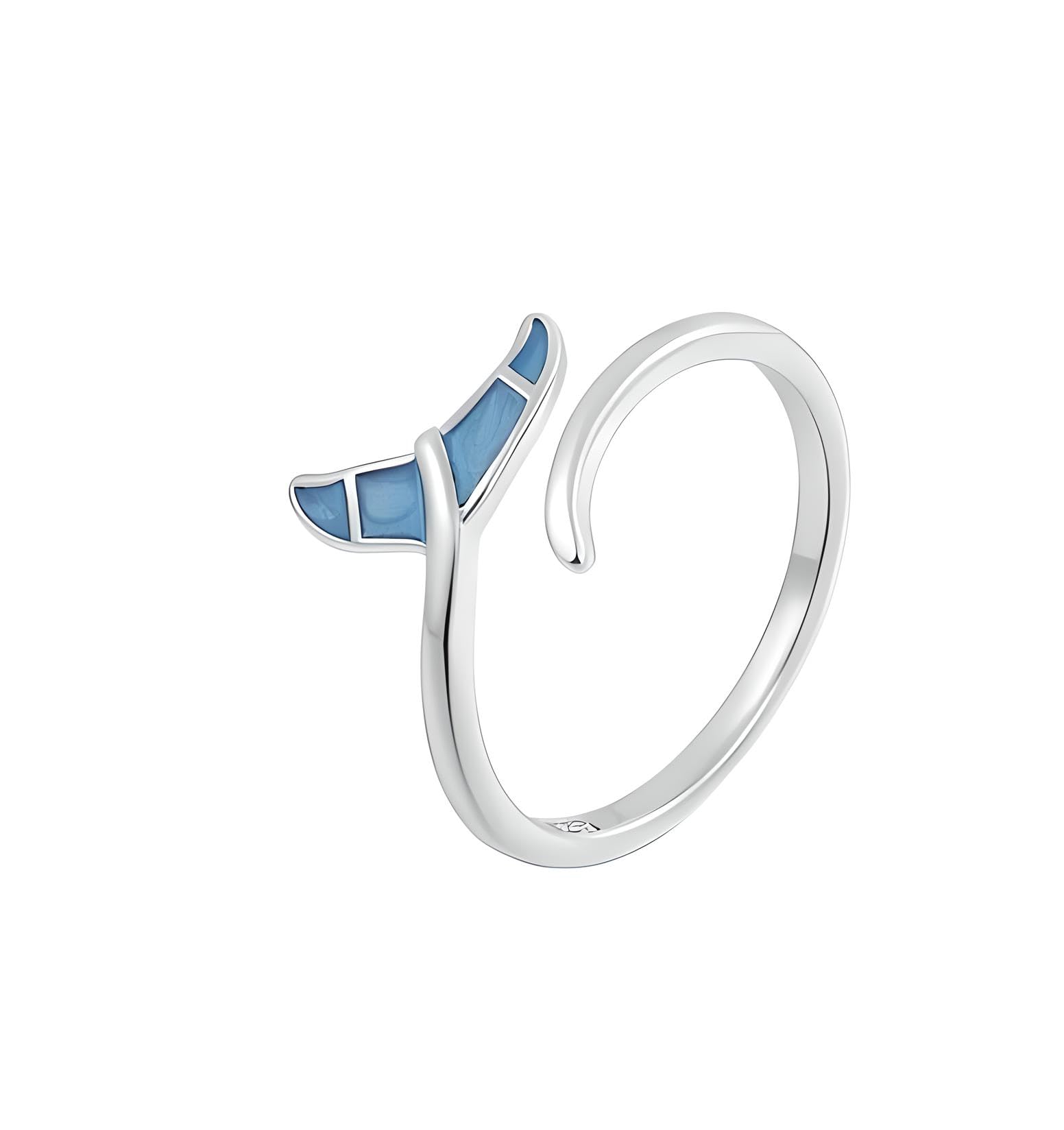 Collier de baleine argent pour femmes avec bijoux queue de requin orque - 6