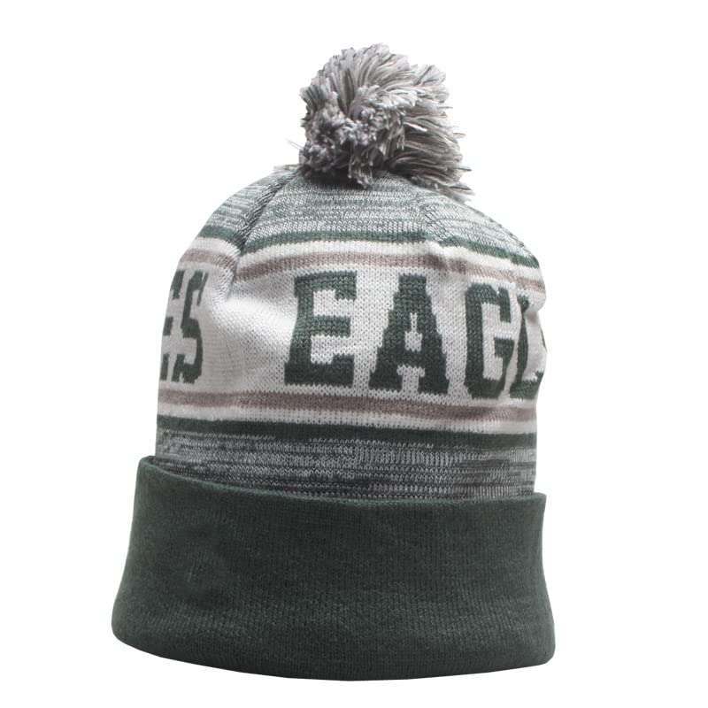 Iasiti Football Team Beanie Winter Beanie Hat Skull Knitted Cap Cuffed Stylish Knit Hats for Sport Fans Toque Cap (Phi&E) Multi, Multi, One size