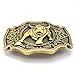 LAXPICOL Fashion Golden Tone Heavy Bull Rider Longhorn Belt Buckle For Men Silver Buckles