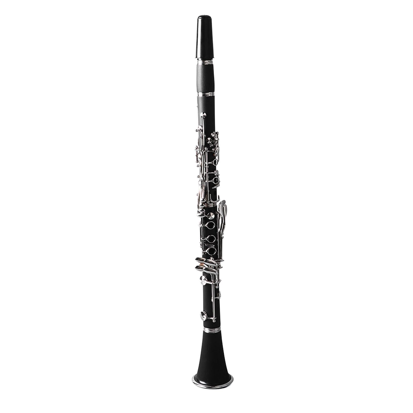 Calidad de Sonido Profesional, Ingeniería de Cuerpo de Plástico BB Clarinete, Teclas Chapadas Ni, Kit Preciso y Preciso y Completo con, Correa de Hombro, Tela, Clamp/Holder de Caña,