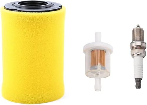 796031 Filtro de aire con filtro de combustible y bujía para John Deere D100 D110 D125 D130 se adapta a Husqvarna Yta22V46 Yth22V46 Yth24V48