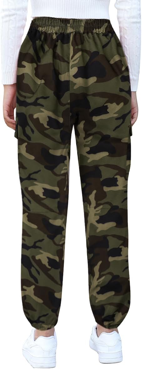 SANGTREE Girls & Womens Drawstring Cargo Jogger Pants,3 Years - Women 3XL - Picture 58 of 170