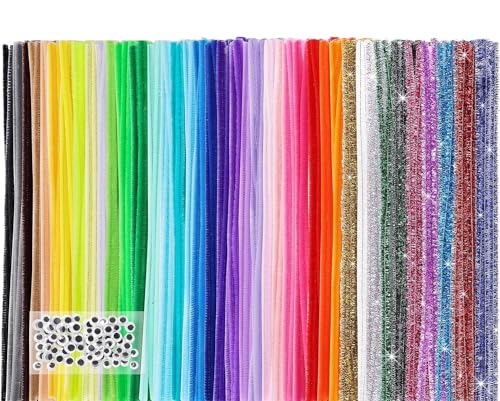 200Pc Pipe Cleaners Chenille Stems-40 Assorted Color- with 100 Pi...