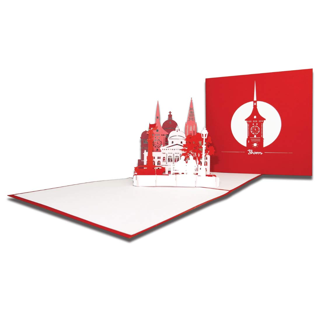 Pop Up Card "Bern - Skyline Mit Berner Münster" 3D Greeting