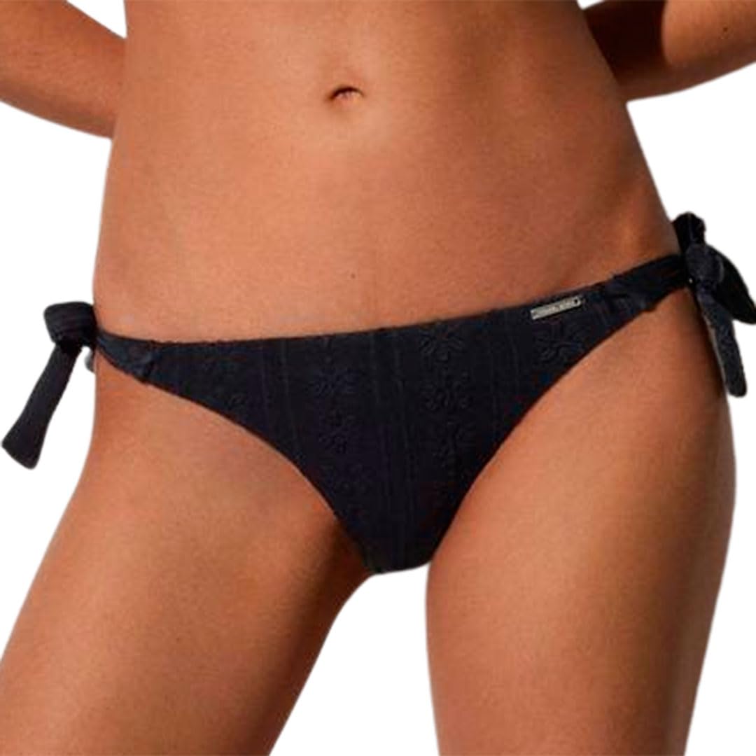 YSABEL MORA Braga Bikini Anudada con Textura de Flores negra
